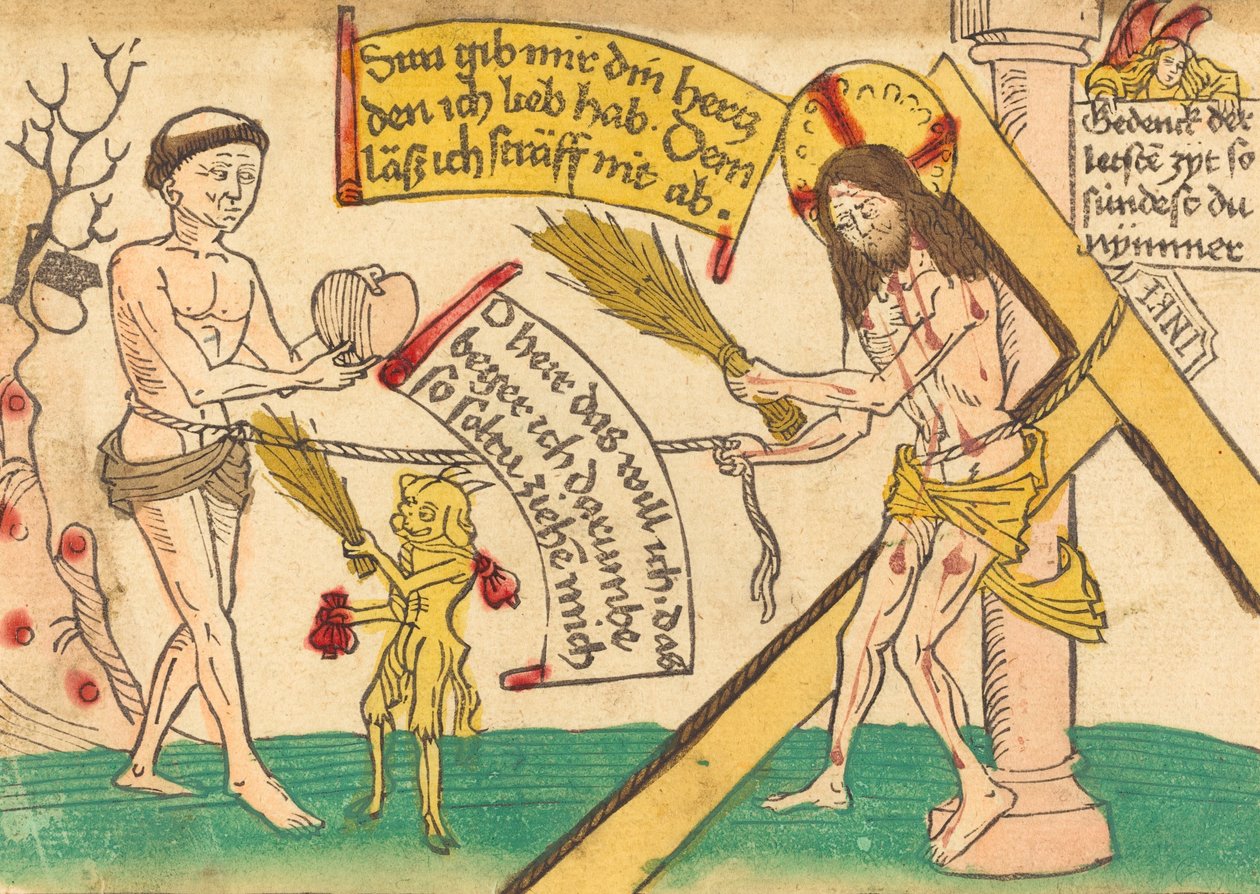 Jézus a hűségeseket a szívükhöz vonzza, 14801490. alkotó: Unbekannt