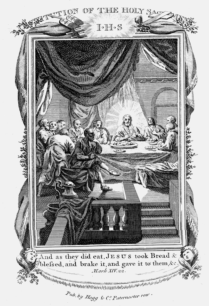 Jézus és tanítványai az utolsó vacsorán, 1804 alkotó: Unbekannt