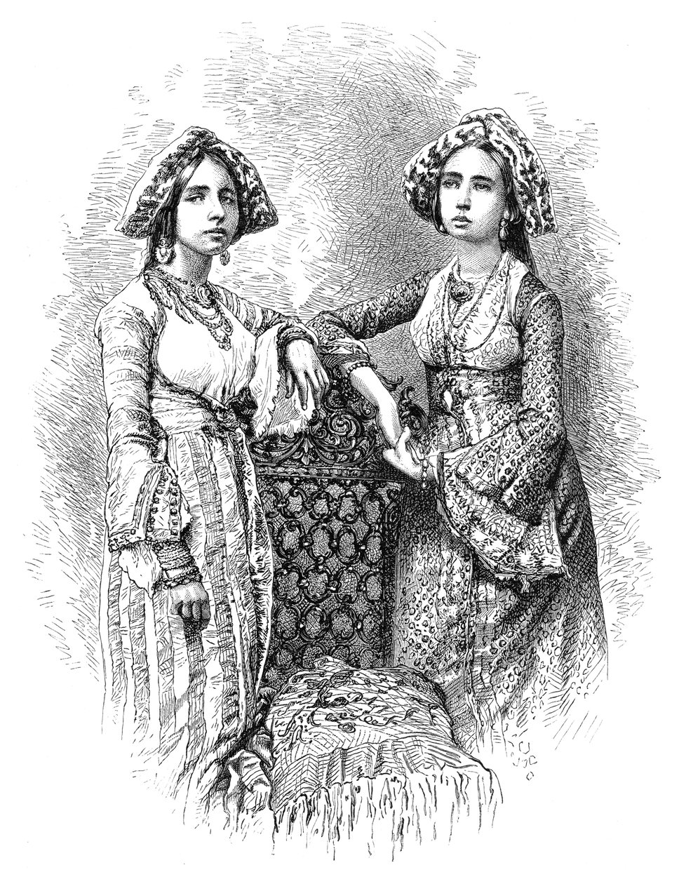Zsidó nők Kochiban, Indiában, 1895 alkotó: Unbekannt