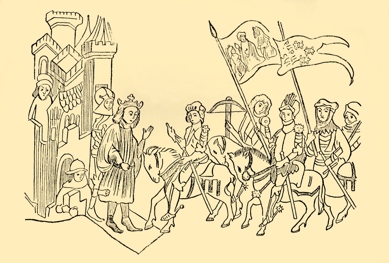 Jeanne of Arc eljön a francia király udvarába, 1930. alkotó: Unbekannt