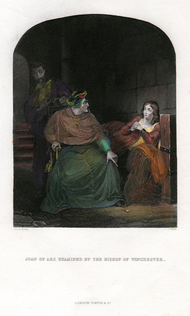 Jeanne of Arc megvizsgálta Winchester püspöke, 1431 alkotó: Unbekannt