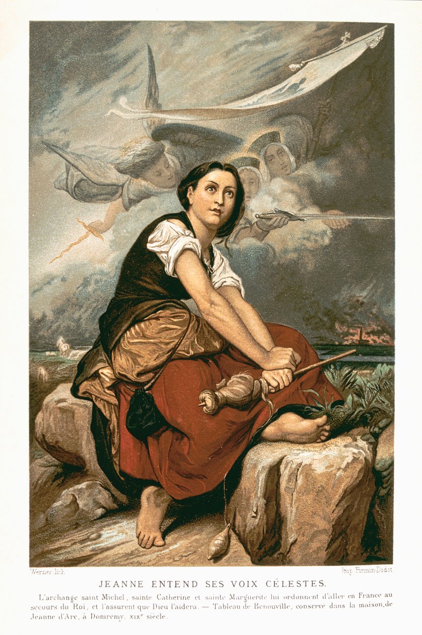Joan of Arc, az orléans-i szobalány, 15. századi francia hazafi és mártír, 19. század közepe alkotó: Unbekannt