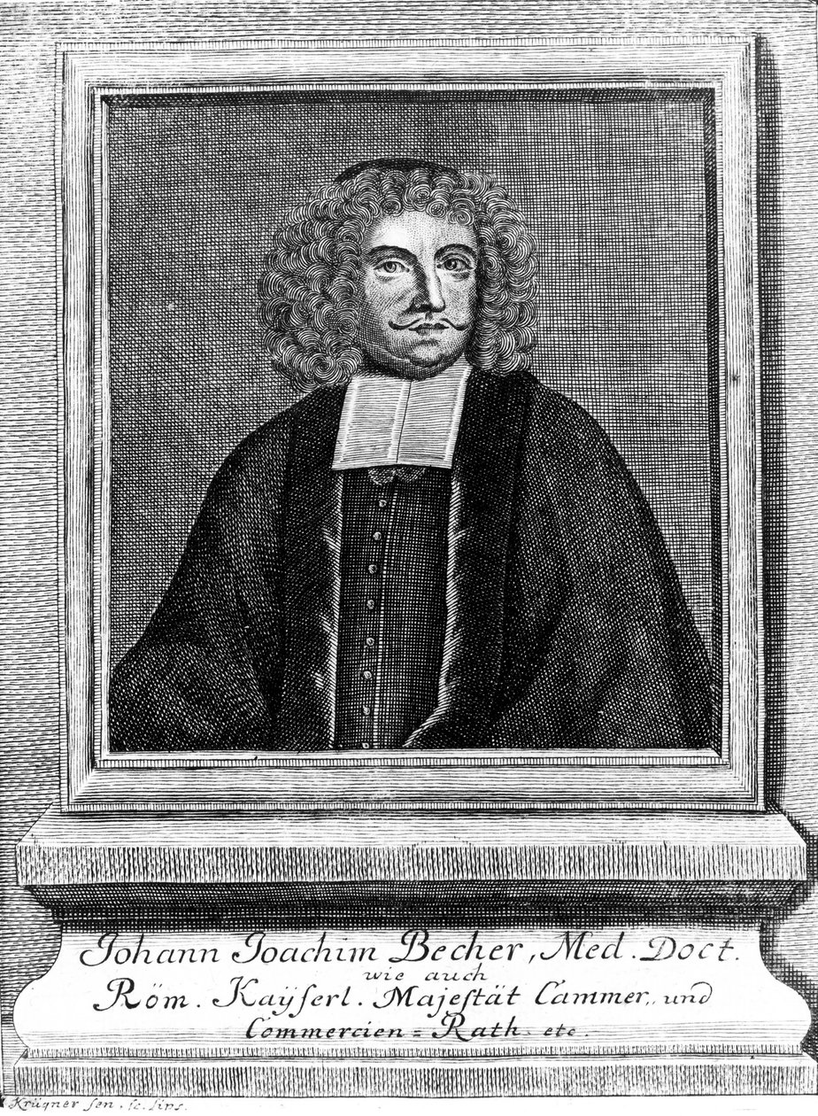 Johann Joachim Becher német orvos és vegyész, 1670-es évek alkotó: Unbekannt