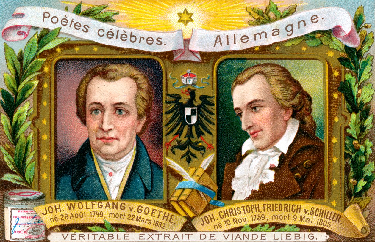 Johann Wolfgang von Goethe és Johann Christoph Friedrich von Schiller, 1900 alkotó: Unbekannt