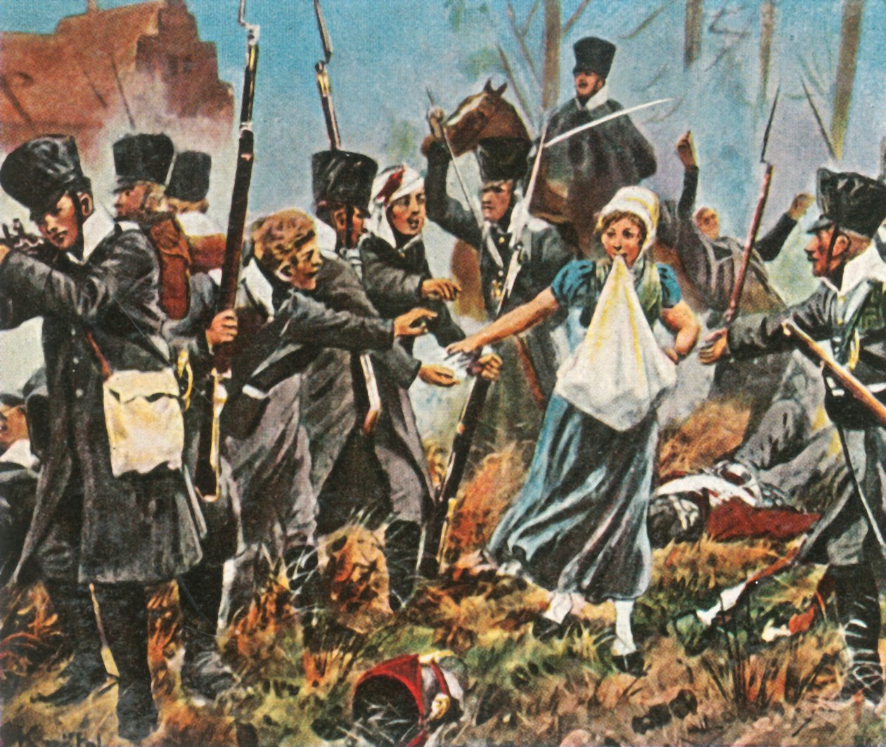 Johanna Stegen a lüneburgi harcokban, 1813. április 2-án, 1936. alkotó: Unbekannt