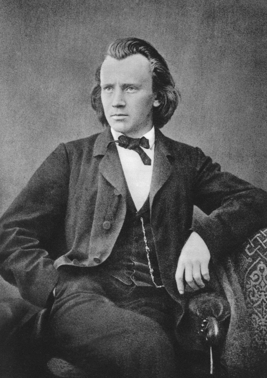 Johannes Brahms 1833-1897 német zeneszerző és zongoraművész, 1866 körül alkotó: Unbekannt