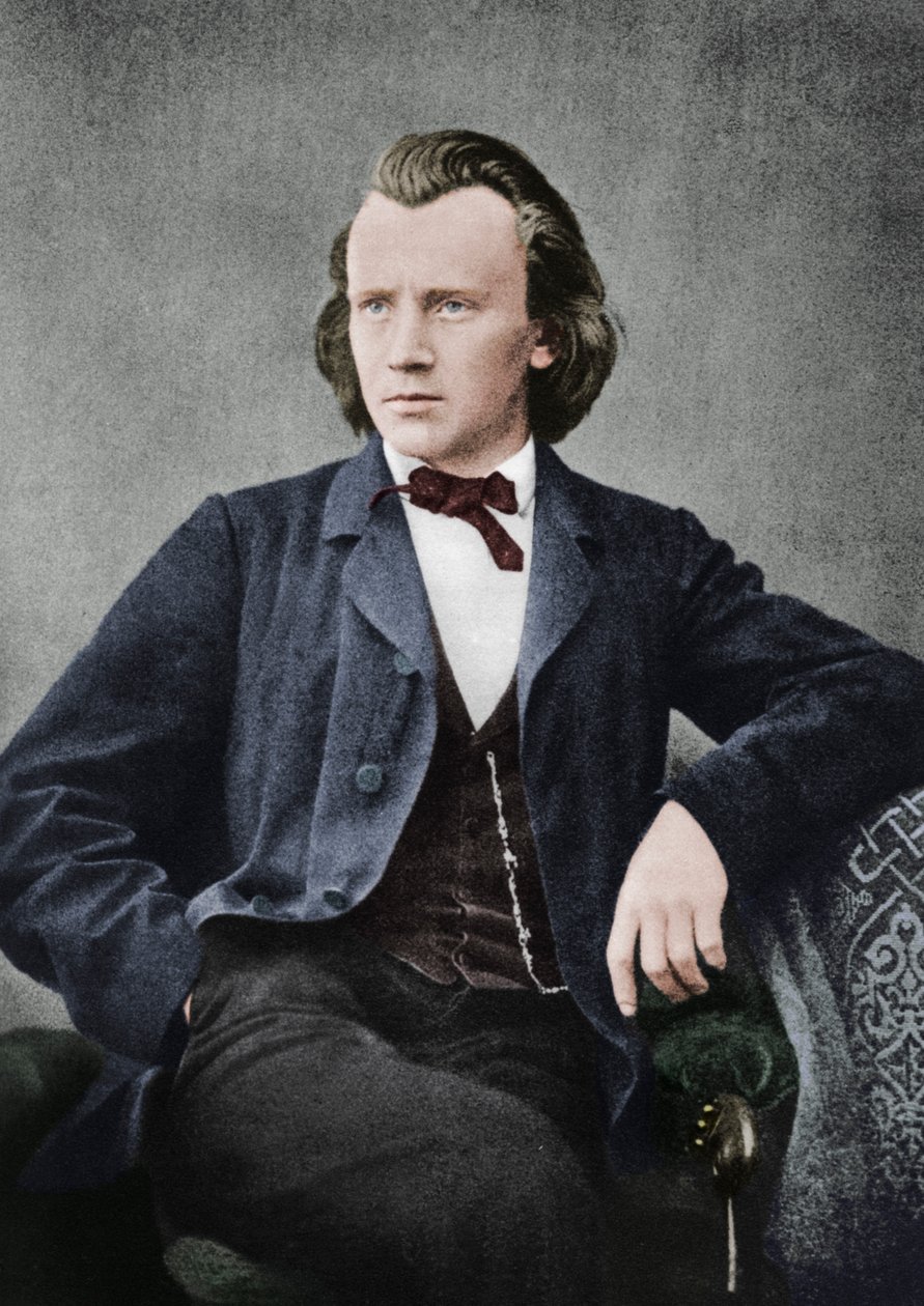 Johannes Brahms 1833-1897 német zeneszerző és zongoraművész, 1866 körül alkotó: Unbekannt
