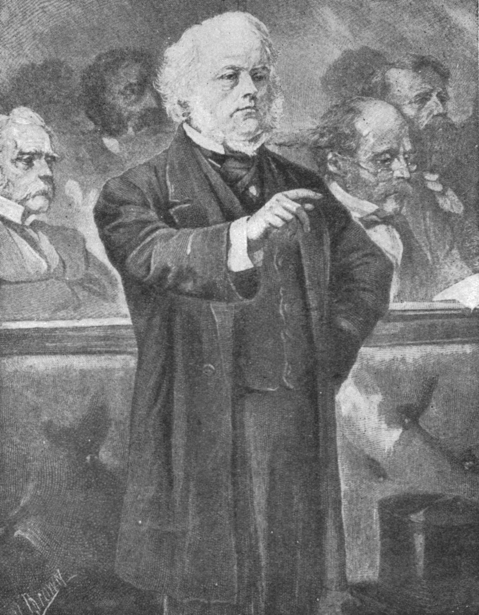 John Bright beszél az alsóházban, 1880-as évek, 1901. alkotó: Unbekannt