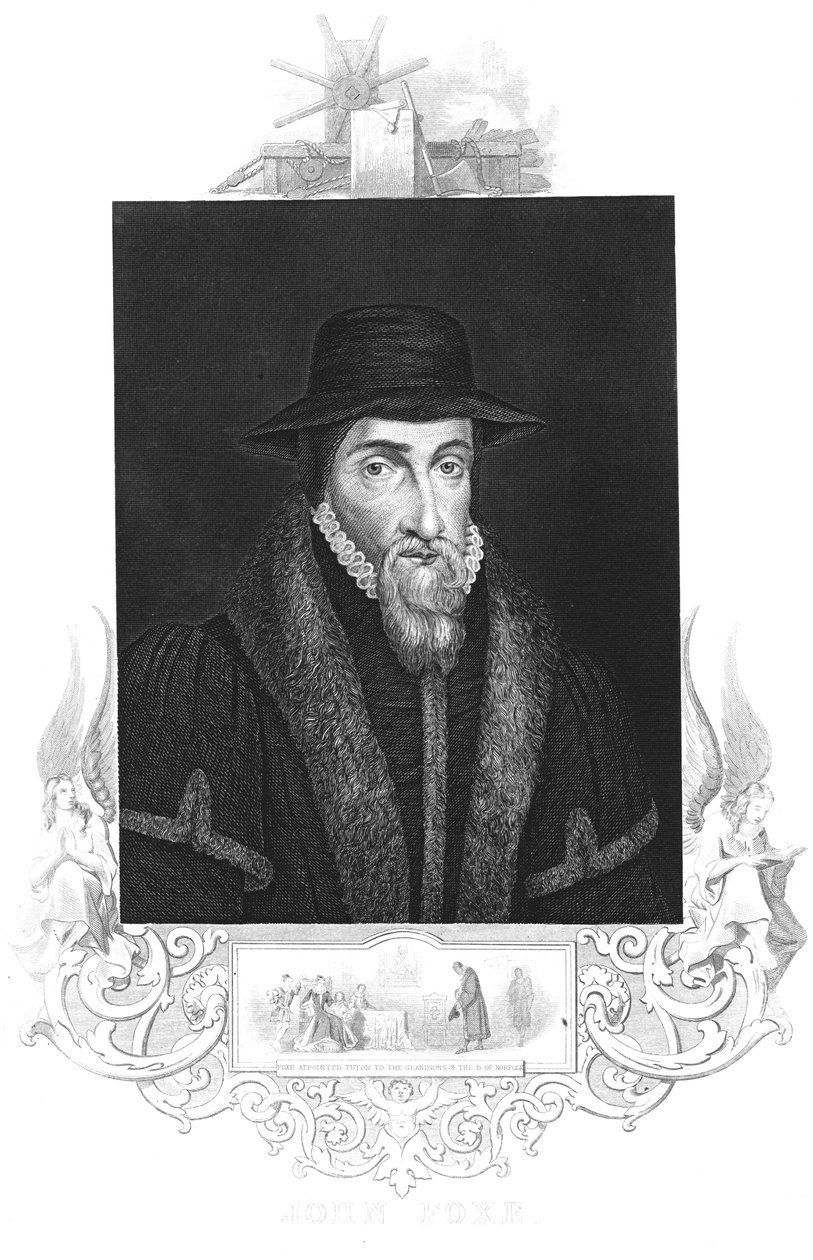 John Foxe, 16. századi angol mártirológus, 1880 körül alkotó: Unbekannt