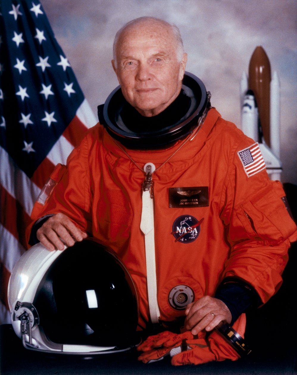 John H Glenn, amerikai űrhajós, 1998. május alkotó: Unbekannt