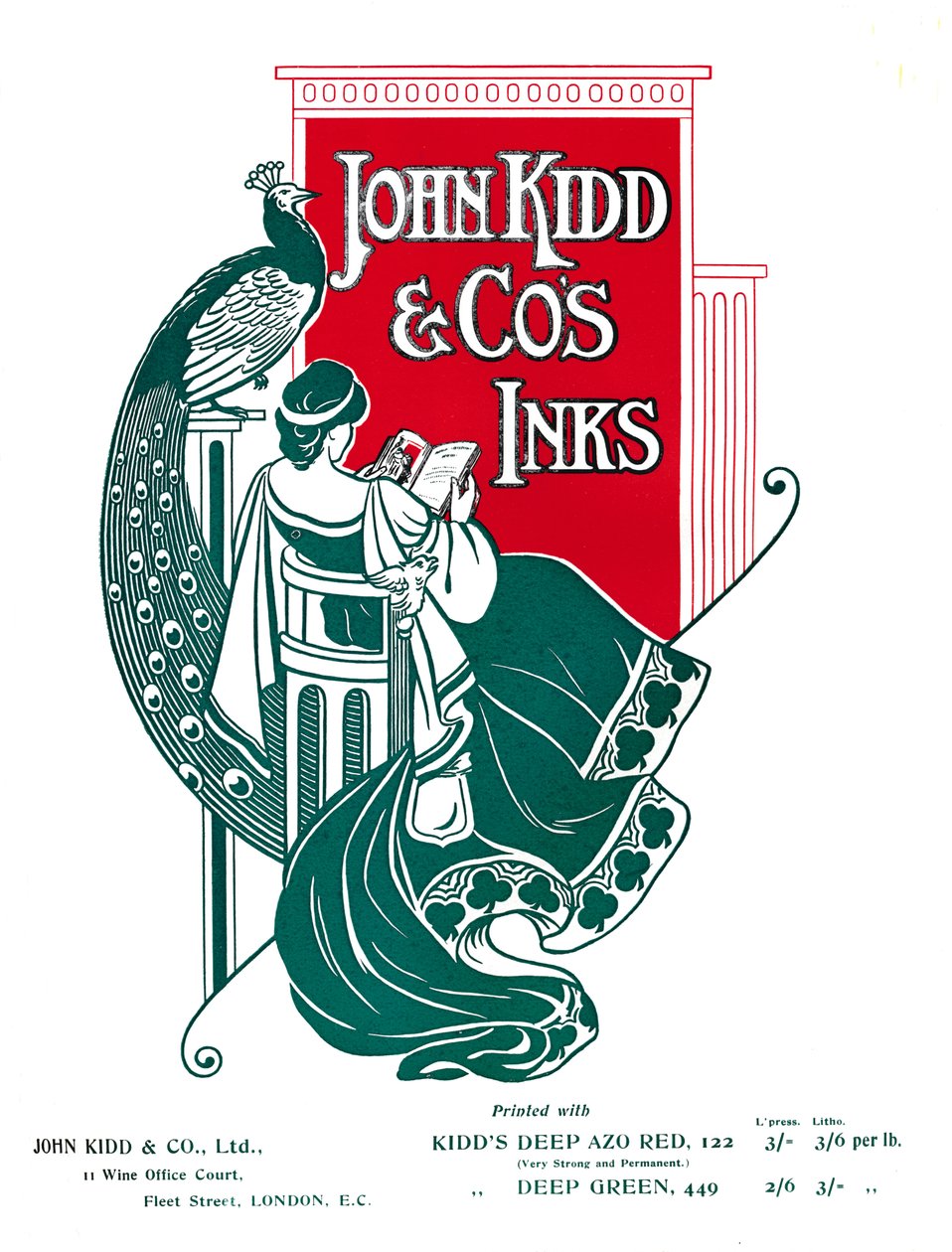 John Kidd & Cos Inks hirdetése, 1907 alkotó: Unbekannt