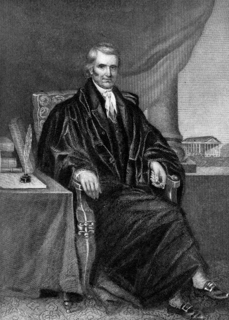 John Marshall 1755-1835, amerikai államférfi és jogtudós, 1908. századi XIX. alkotó: Unbekannt