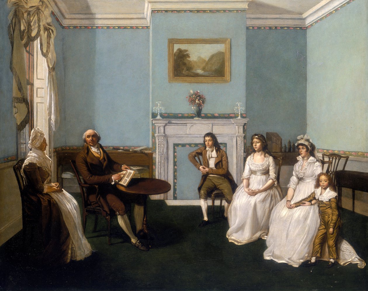 „John Middleton családjával a szalonjában”, 1796 alkotó: Unbekannt