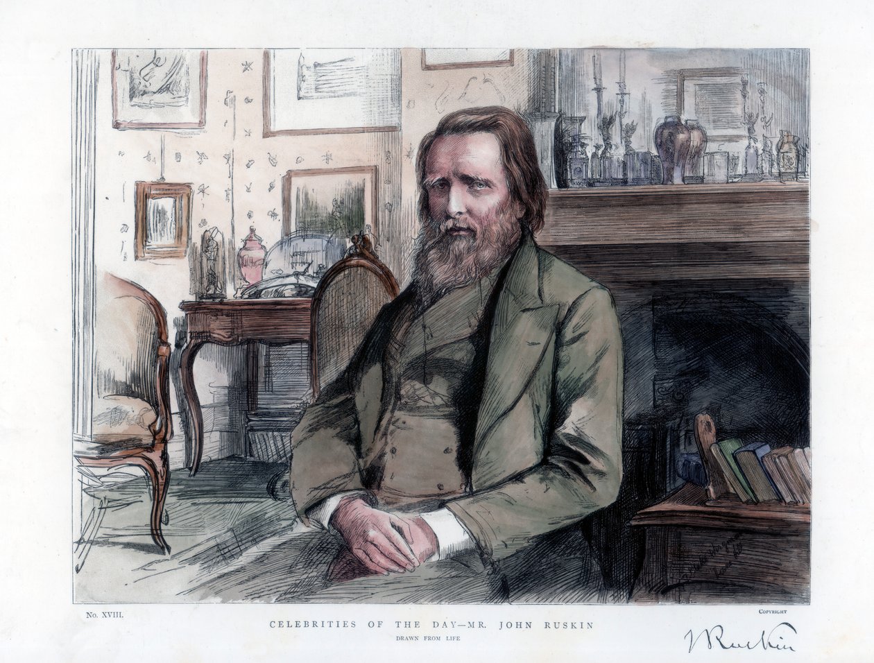 John Ruskin 1819-1900, angol kritikus, író, költő és művész, 1886 alkotó: Unbekannt
