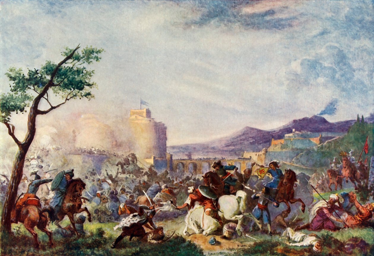 Sobieski János a bécsi domborműnél, 1683, c1915. alkotó: Unbekannt