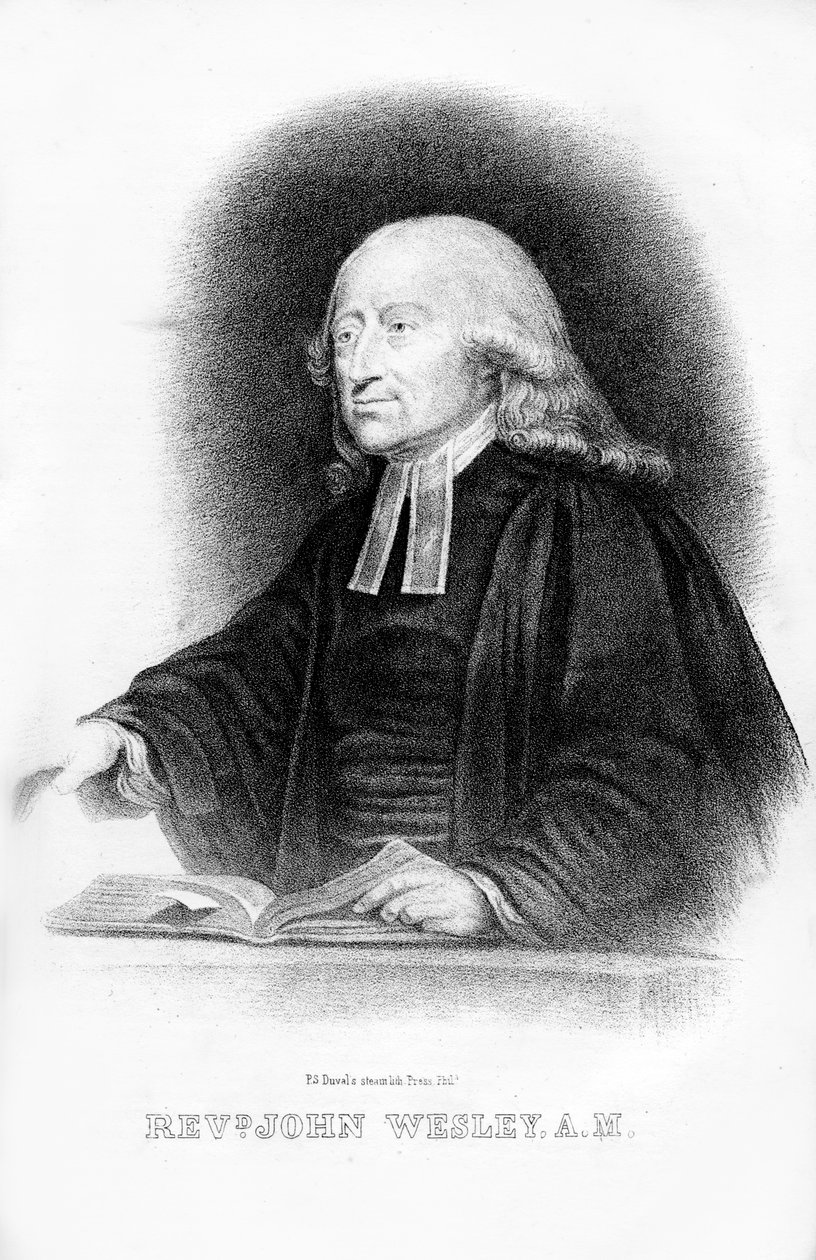 John Wesley angol miniszter, 1854 alkotó: Unbekannt