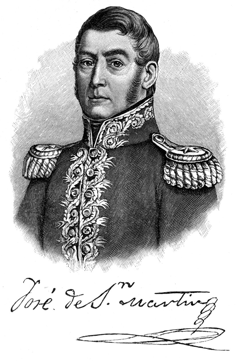 Jose de San Martin, a 19. századi argentin tábornok és a függetlenség vezetője, 1901 alkotó: Unbekannt