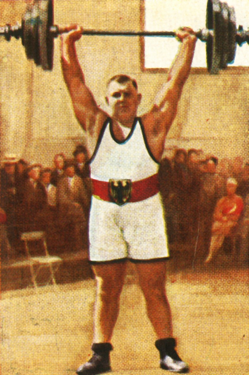 Josef Straßberger német súlyemelő bajnok, 1928. alkotó: Unbekannt
