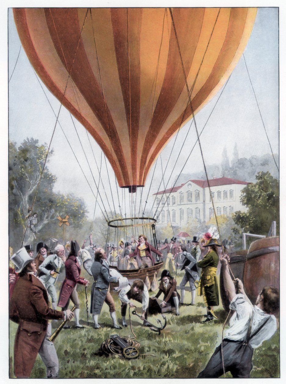 Joseph Louis Gay-Lussac hőlégballonos emelkedés, Párizs, 1804. szeptember 1900. alkotó: Unbekannt