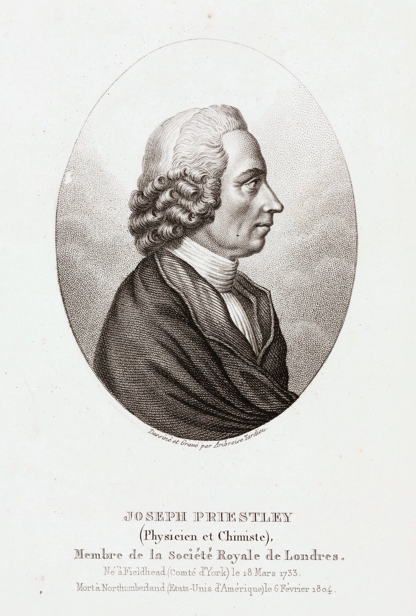 Joseph Priestley angol-amerikai teológus és vegyész, 1780 körül alkotó: Unbekannt