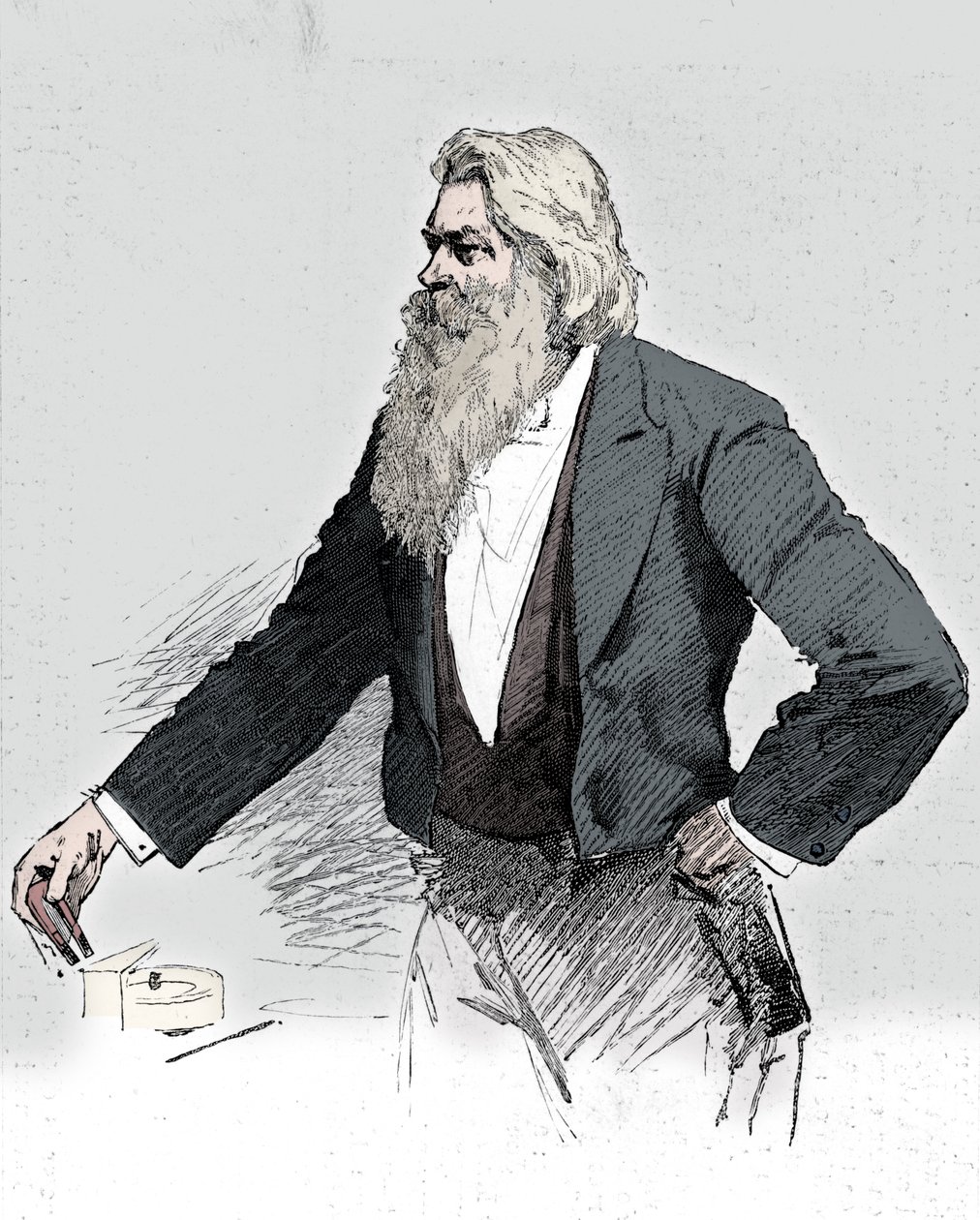 Joseph Wilson Swan, brit fizikus és kémikus, aki az elektromágnesességet demonstrálja, 1889 alkotó: Unbekannt