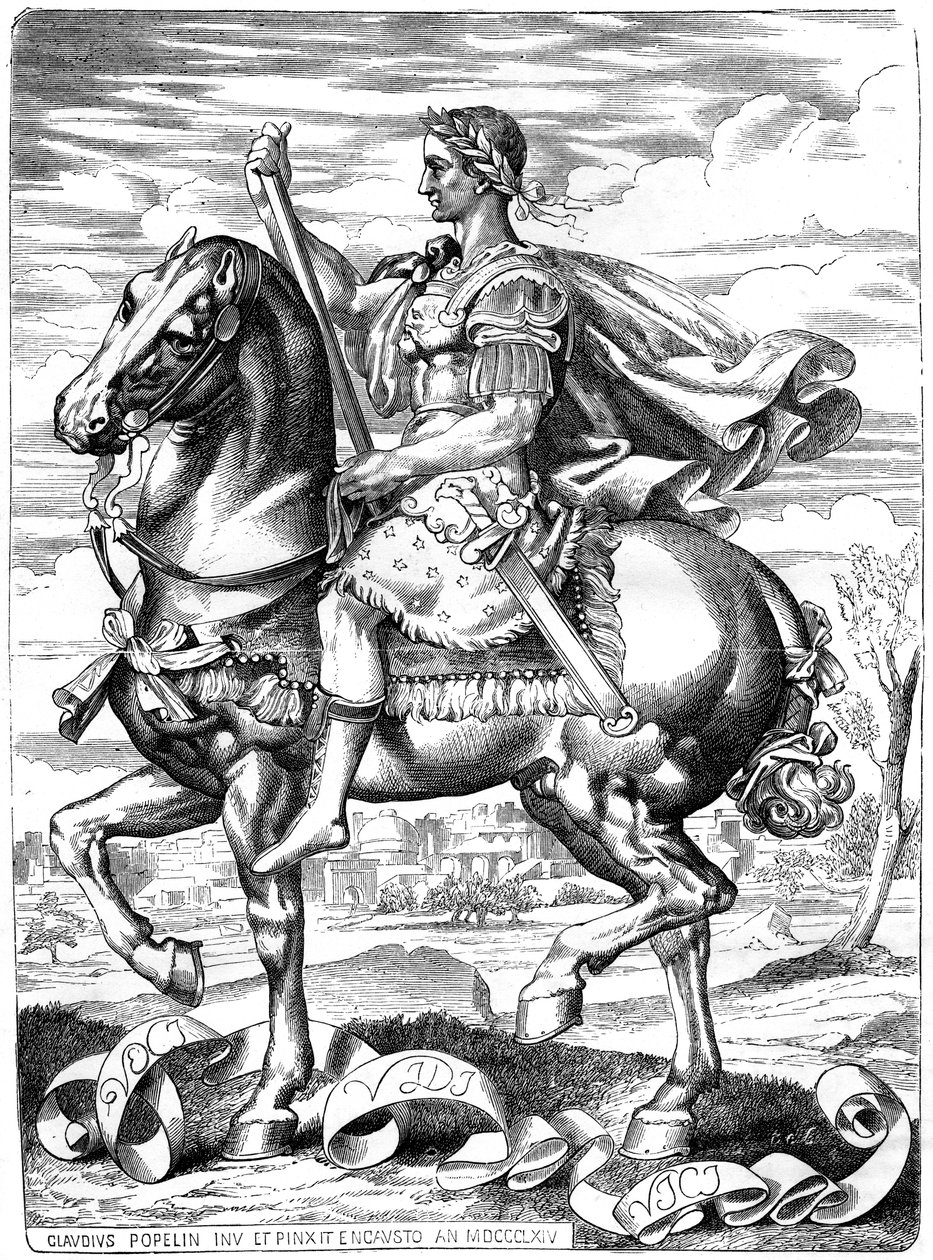 Julius Caesar, római hadvezér és államférfi, Kr.e. I. század 1882-1884 alkotó: Unbekannt