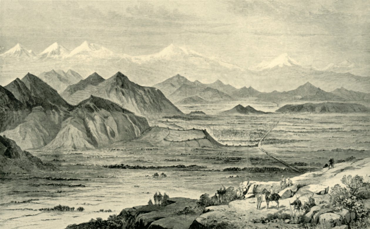 Kabul, Északra nézve a Beni Hissar-i brit tábor feletti dombról, 1879. október 8., 1901. alkotó: Unbekannt
