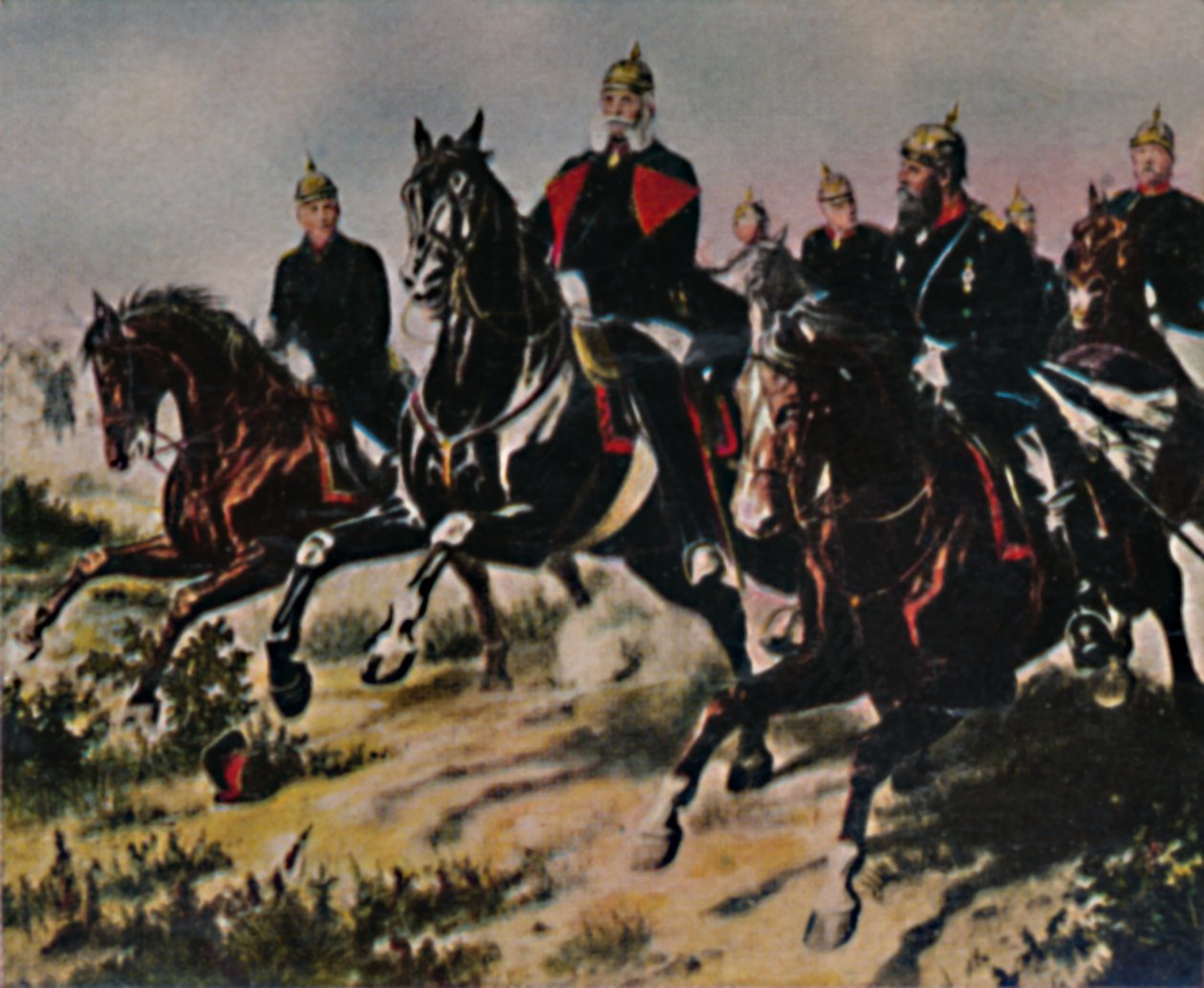 Vilmos császár I. 1797-1888 és nádorai. - Camphausen festménye, 1934. alkotó: Unbekannt