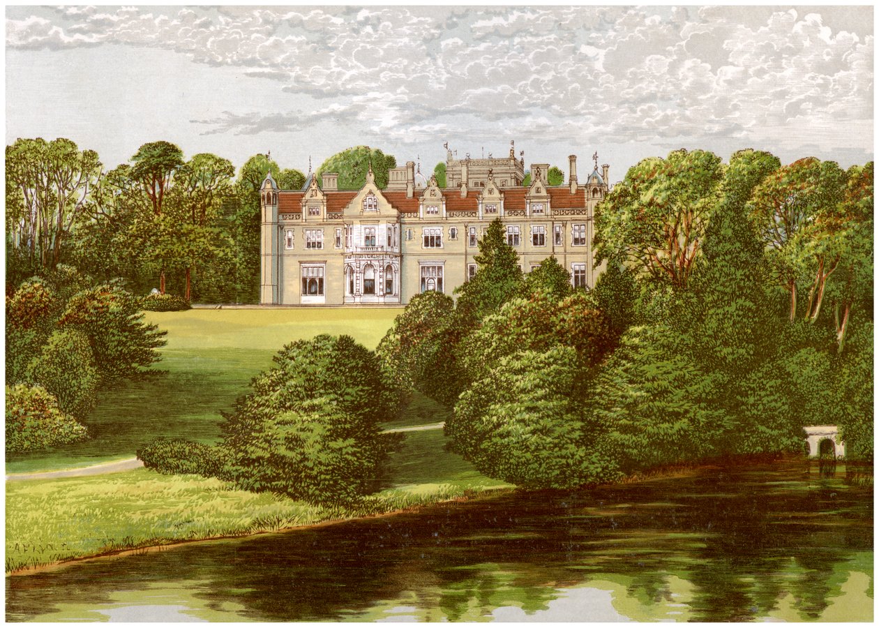 Keele Hall, Staffordshire, a Sneyd család otthona, 1880 alkotó: Unbekannt