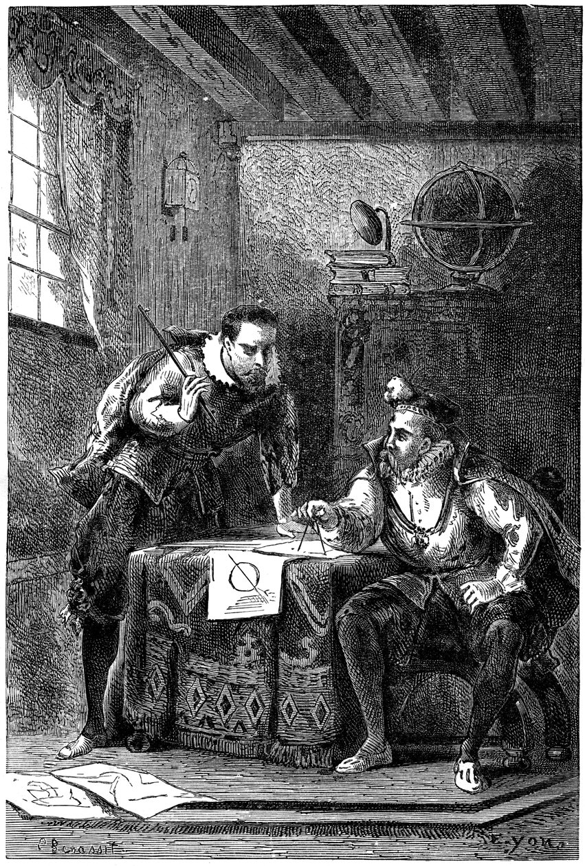 Kepler és Brahe együtt dolgoznak c1600, c1870 alkotó: Unbekannt