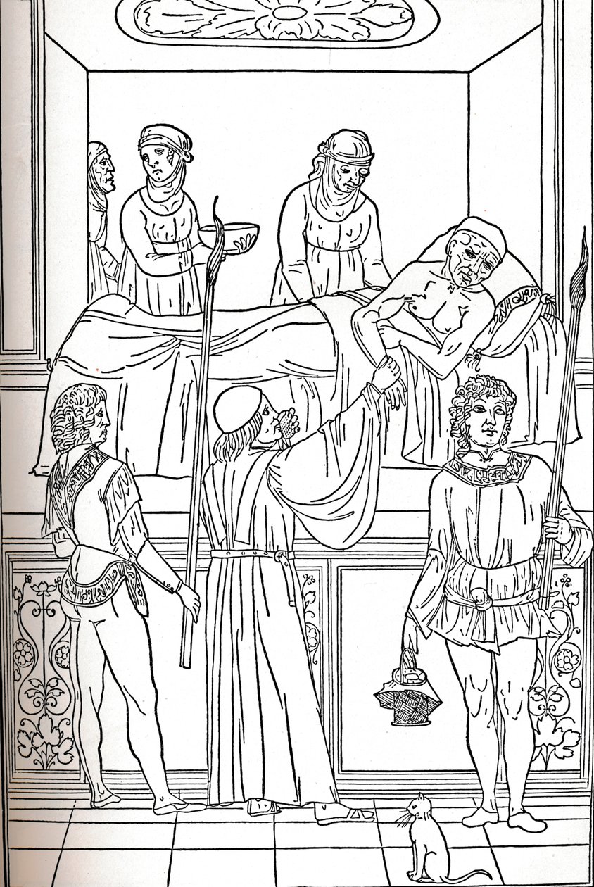Ketham: Fasciculus Medicinae, Velence, 1493, A pestis kezelése, c1493 alkotó: Unbekannt