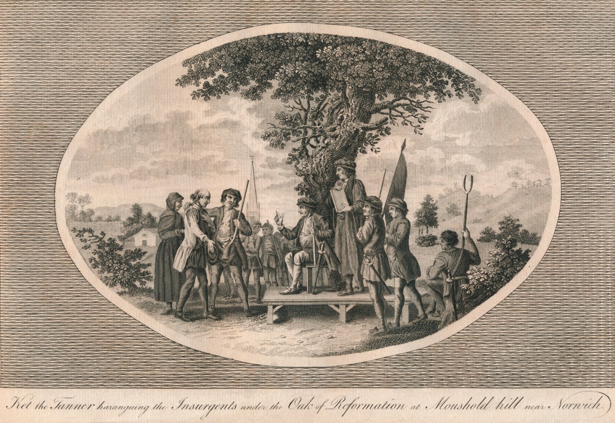 Ketts Rebellion, Norfolk, 1549 1793 alkotó: Unbekannt