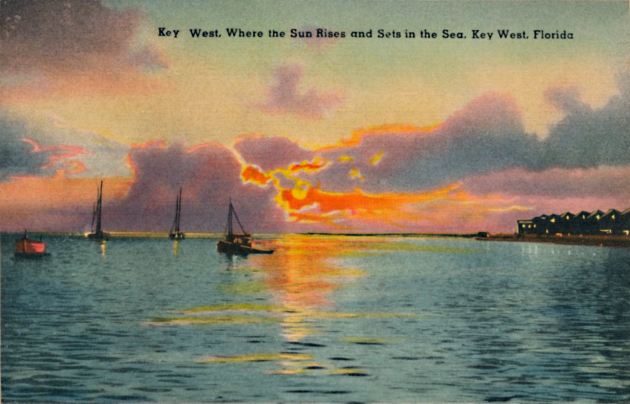 Key West. Ahol a nap felkel és lenyugszik a tengerben, Key West, Florida, 1940-es évek alkotó: Unbekannt