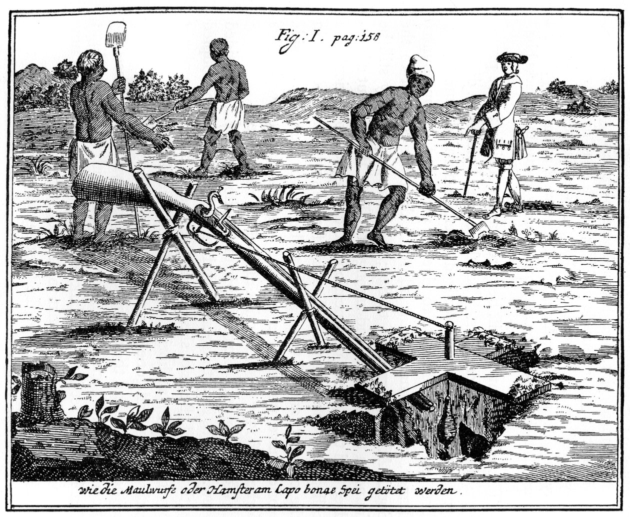 Khoikhois vakondfogás, Dél-Afrika, 18. század, 1931 alkotó: Unbekannt