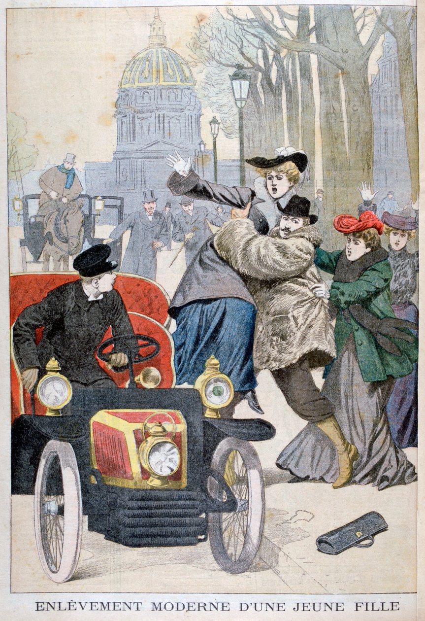 Egy fiatal nő elrablása Párizsban, 1902 alkotó: Unbekannt