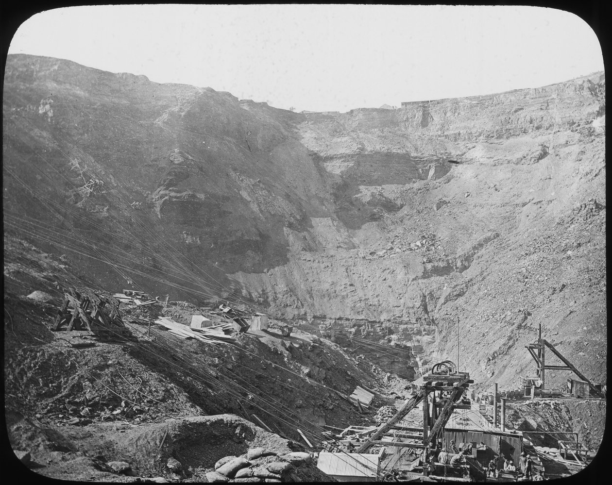Kimberley gyémántbánya, Dél-Afrika, 1890 alkotó: Unbekannt