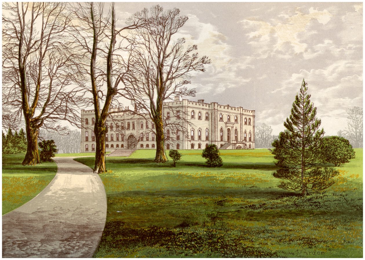 Kimbolton kastély, Huntingdonshire, Manchester hercegének otthona, 1880 alkotó: Unbekannt