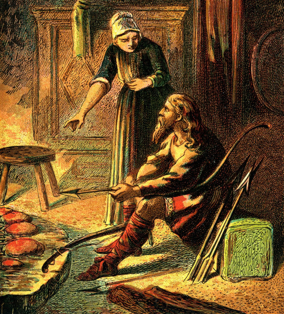 Alfréd király és a sütemények, 1850 alkotó: Unbekannt