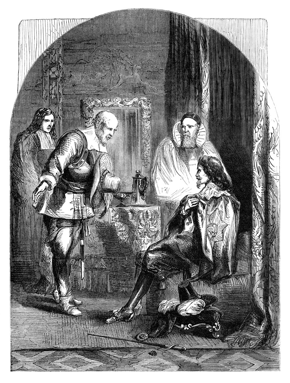 I. Károly királyt 1600-1649 kivégzésére idézték, c1902 alkotó: Unbekannt