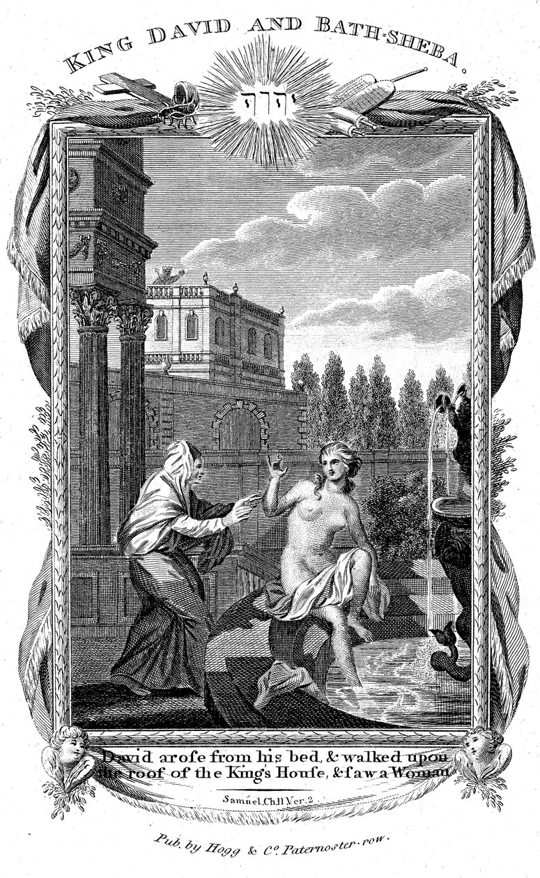 Dávid király lenéz Batsabére, 1804 alkotó: Unbekannt