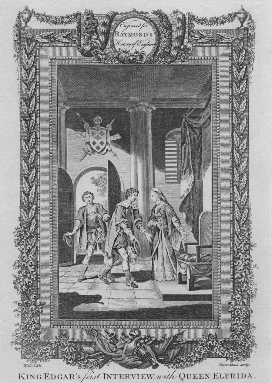 Edgar király első interjúja Elfrida királynővel, 1787 alkotó: Unbekannt