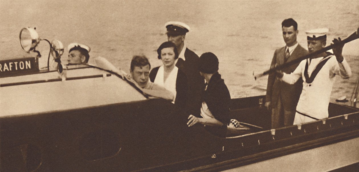 Edward király visszatér a jachtjára Rab szigetéről, 1937 alkotó: Unbekannt