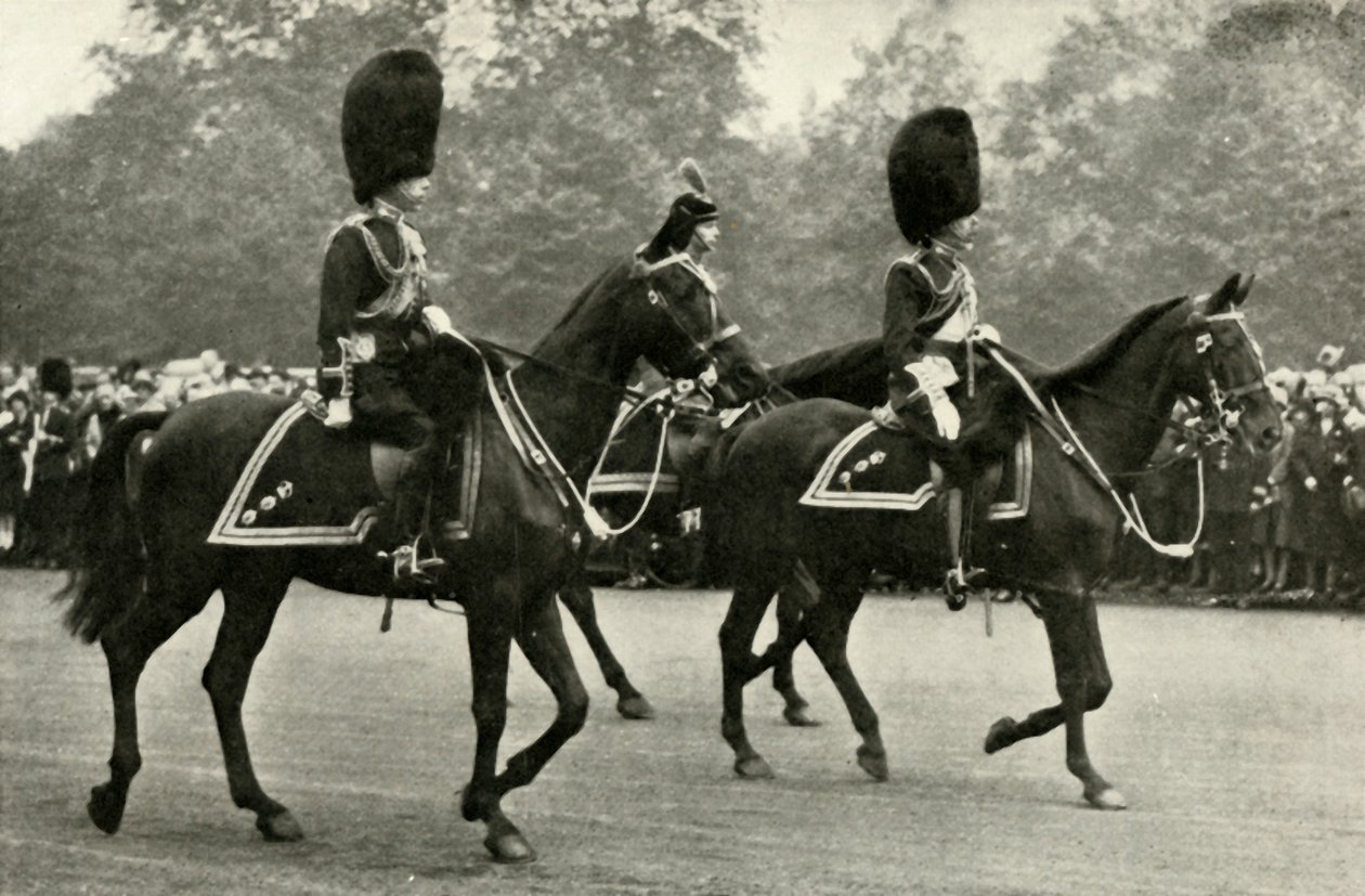 György király lovagol a néhai V. György királlyal és a walesi herceggel, 1928., 1937. alkotó: Unbekannt