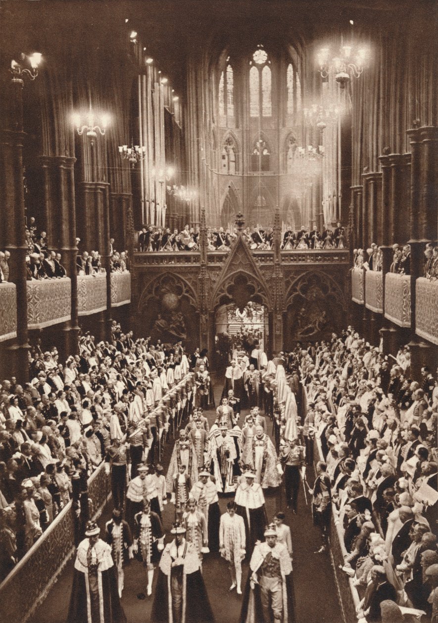 VI. György király koronázási körmenete, Westminster Abbey, 1937 alkotó: Unbekannt