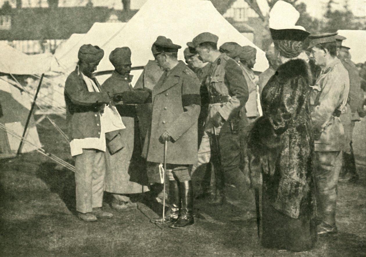 György király és Mária királyné sebesült katonákat látogat meg, Első világháború, 1915, 1920 c. alkotó: Unbekannt