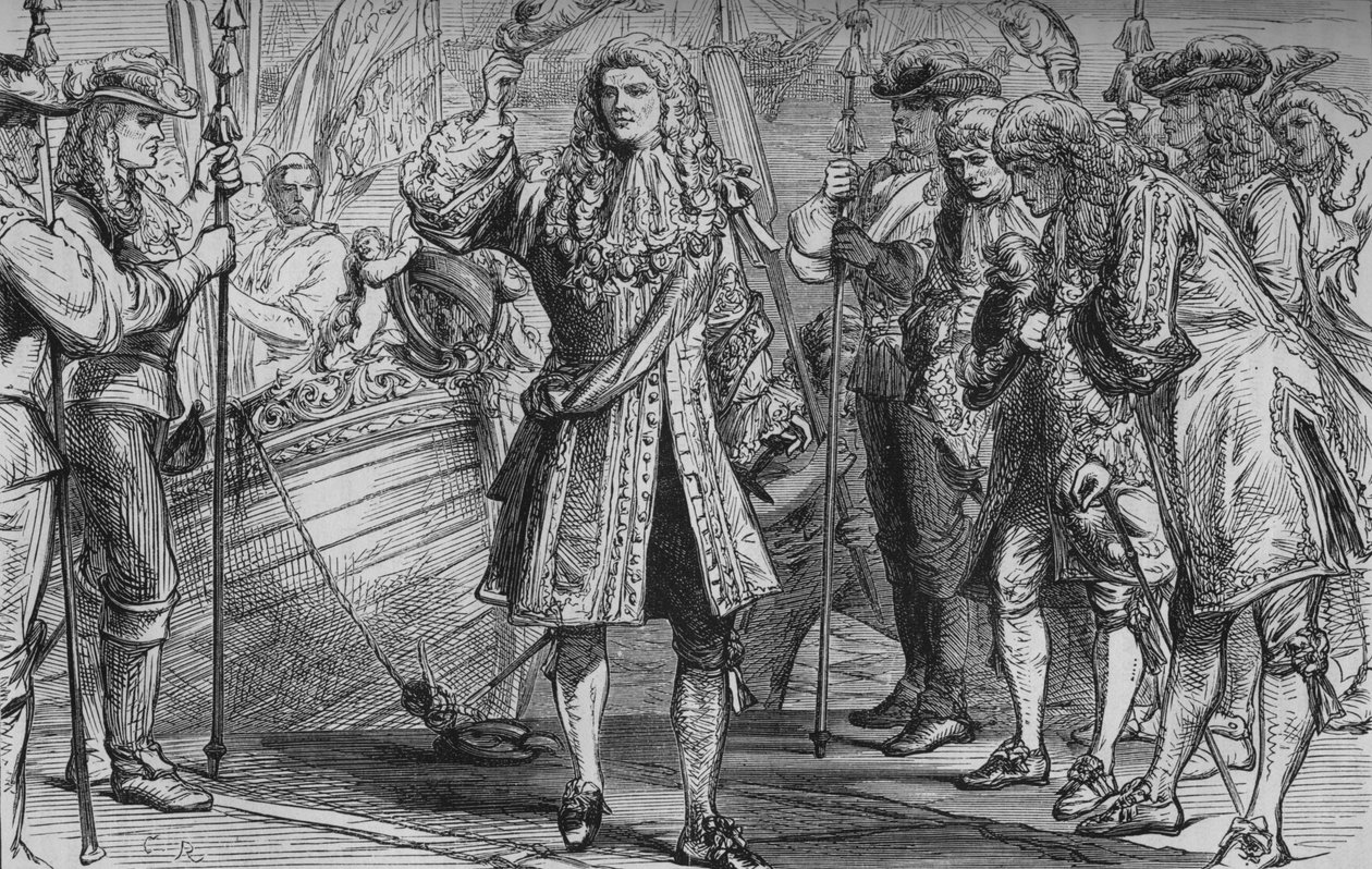 Jakab király II. Leszállás Kinsale-ben, 1689. március 12., 1880 c alkotó: Unbekannt