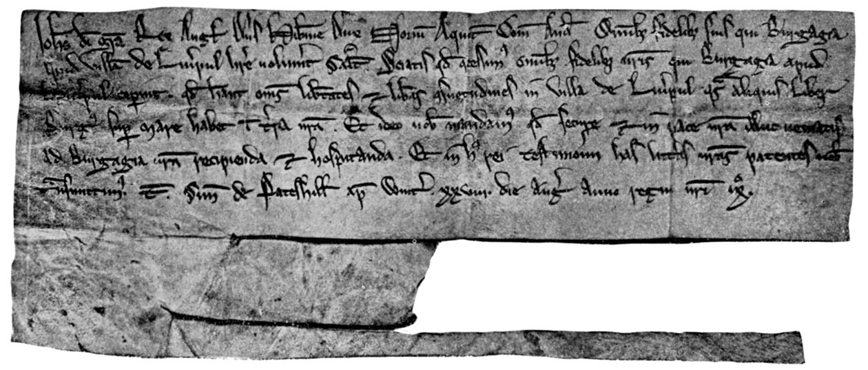 King Johns oklevele, 1207 1910 alkotó: Unbekannt
