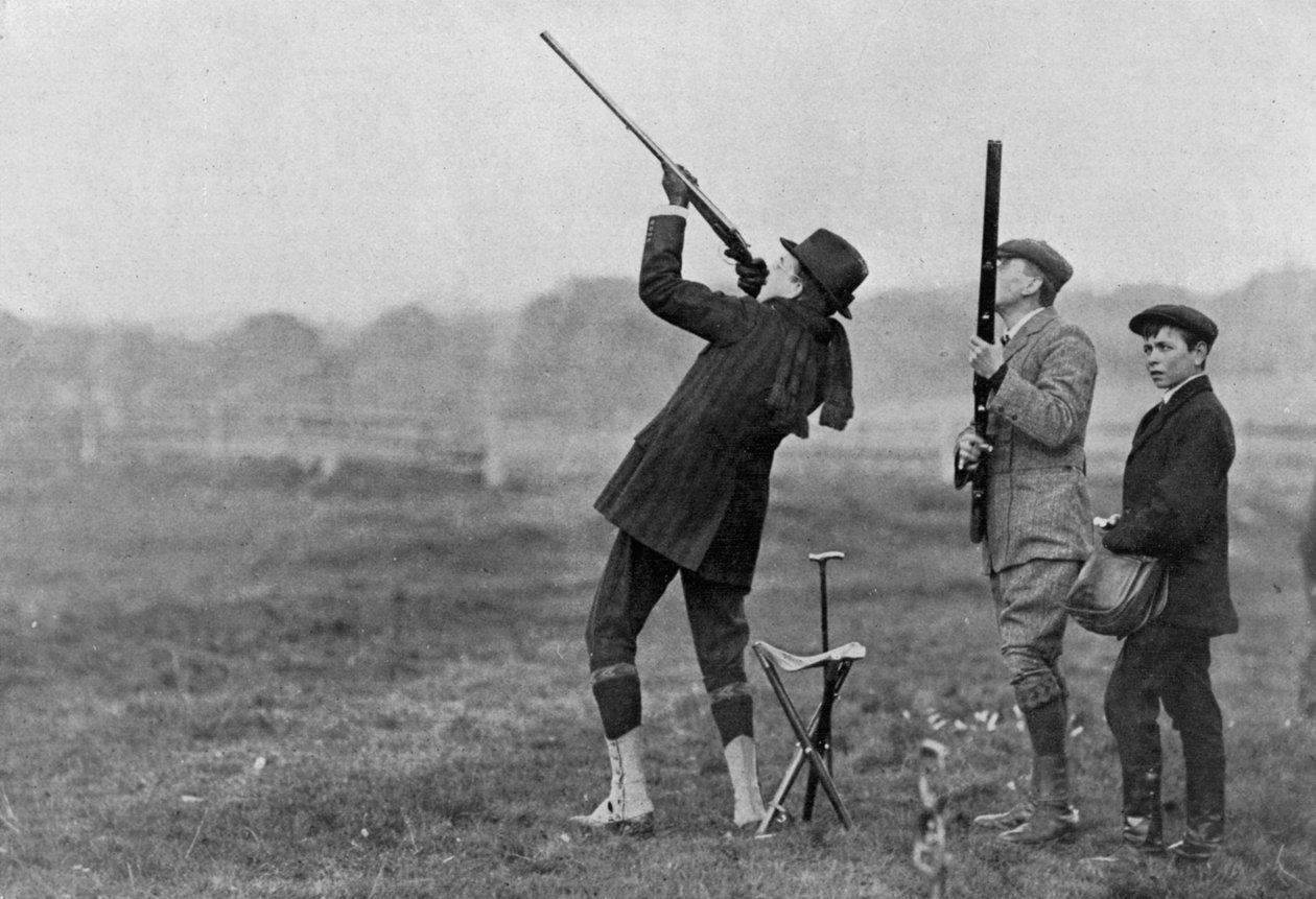 Manuel portugál király lövöldözésben Windsorban, Berkshire államban, 1909 alkotó: Unbekannt