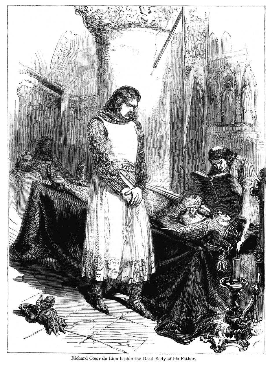 I. Richárd király apja, II. Henrik holtteste mellett, 1189 alkotó: Unbekannt