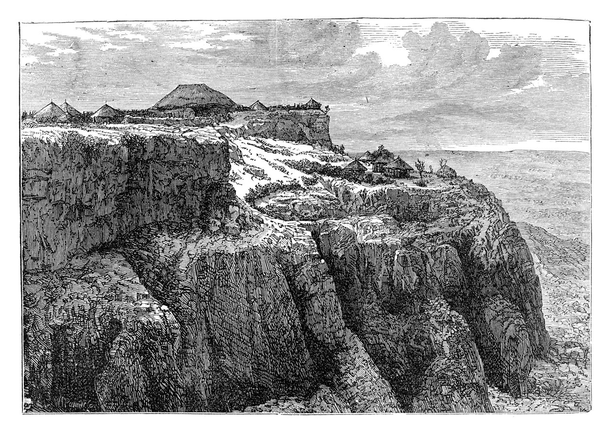 Theodores király háza Magdalában, Etiópiában, 1868, 19. század vége alkotó: Unbekannt